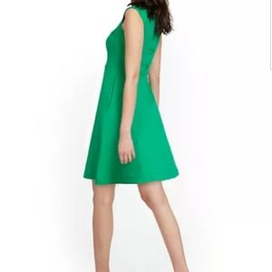 Green flare dress